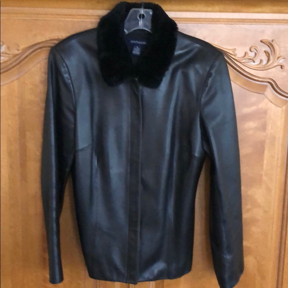 🎉HP🎉Ann Taylor 100% Leather Scuba Jacket, Size M